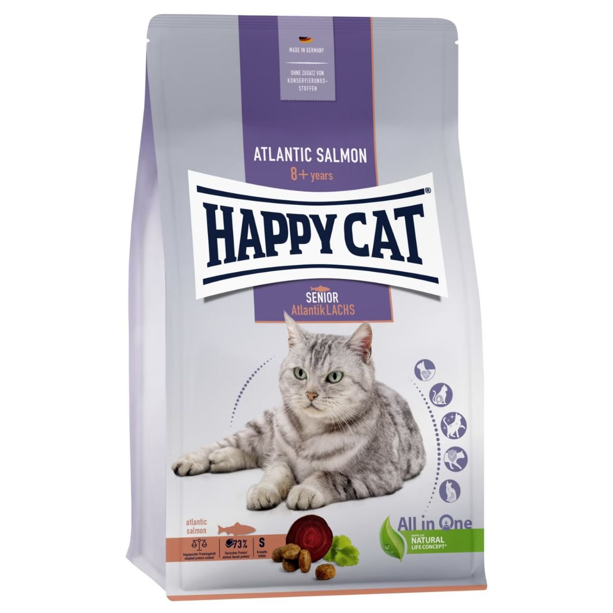 Produktbilde av Happy Cat Best Age Senior Laks - 4 kg