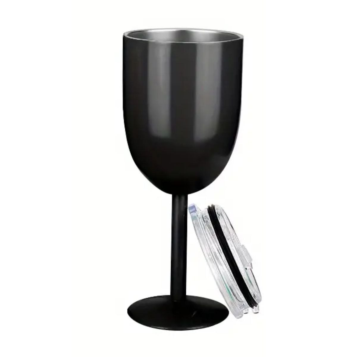 Produktbilde av Modern Vinglass i stål - Med lokk