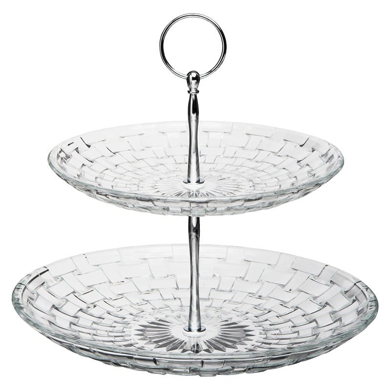 Produktbilde av Dorre Glitter Kakefat glass - 2 nivåer