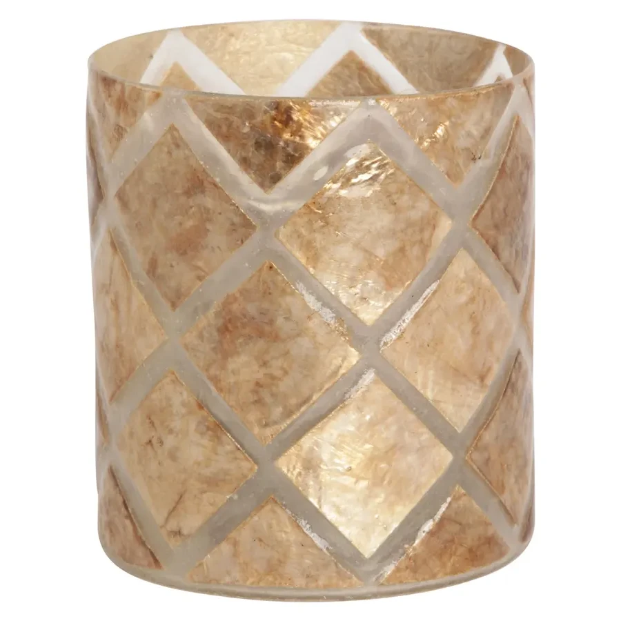 Produktbilde av Halvor Bakke Varca rutet telysholder - Bronse Capiz liten