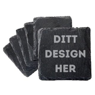Produktbilde av Dorre Drikkebrikke Skifer - Lasergravert med ditt design