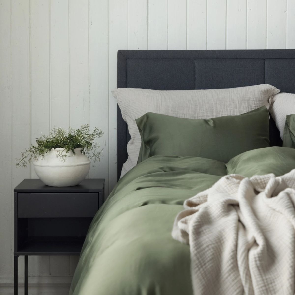 Produktbilde av Borås Cotton Bliss sengesett - Oliven