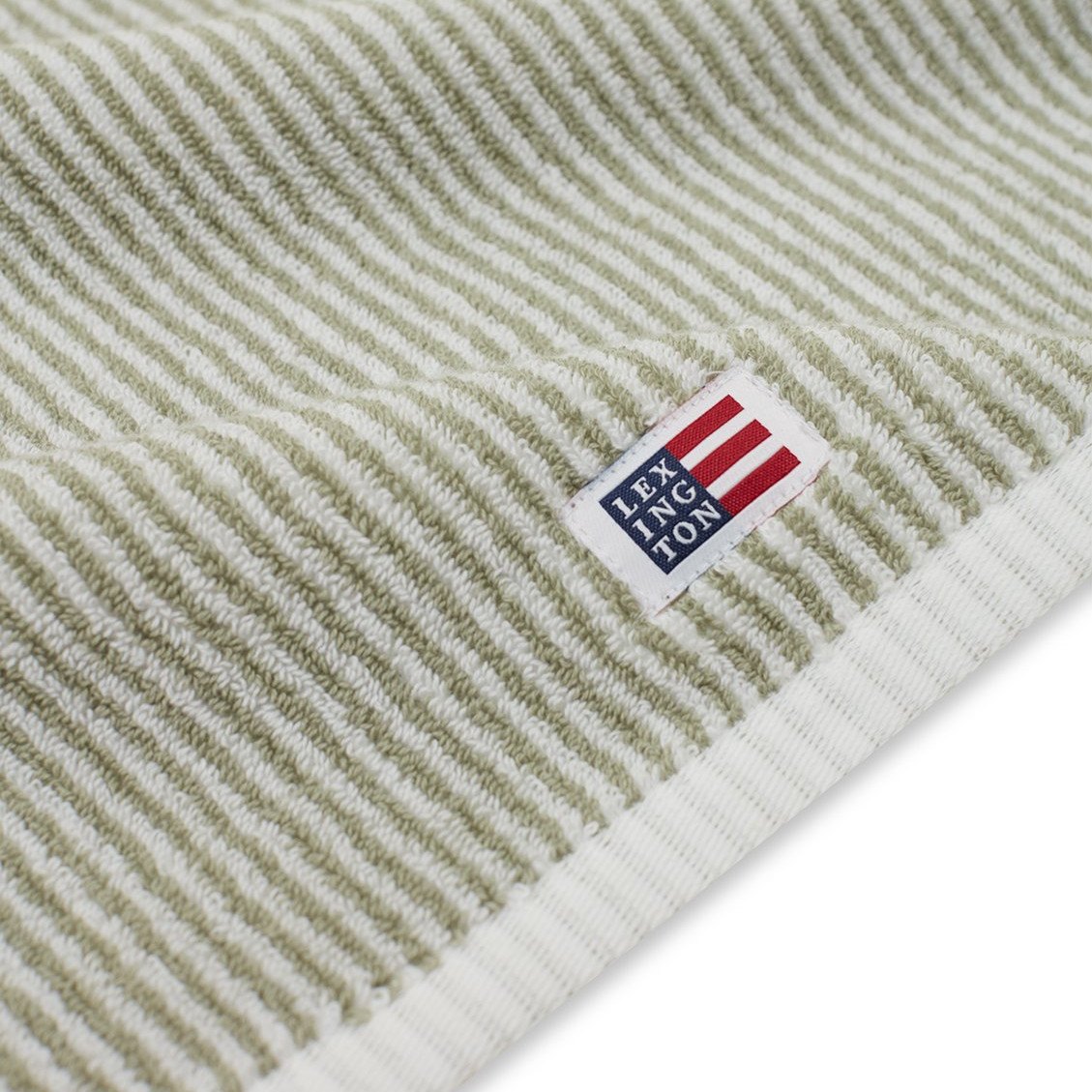 Produktbilde av Lexington Original Håndkle - Hvit/Vintage Green Stripete