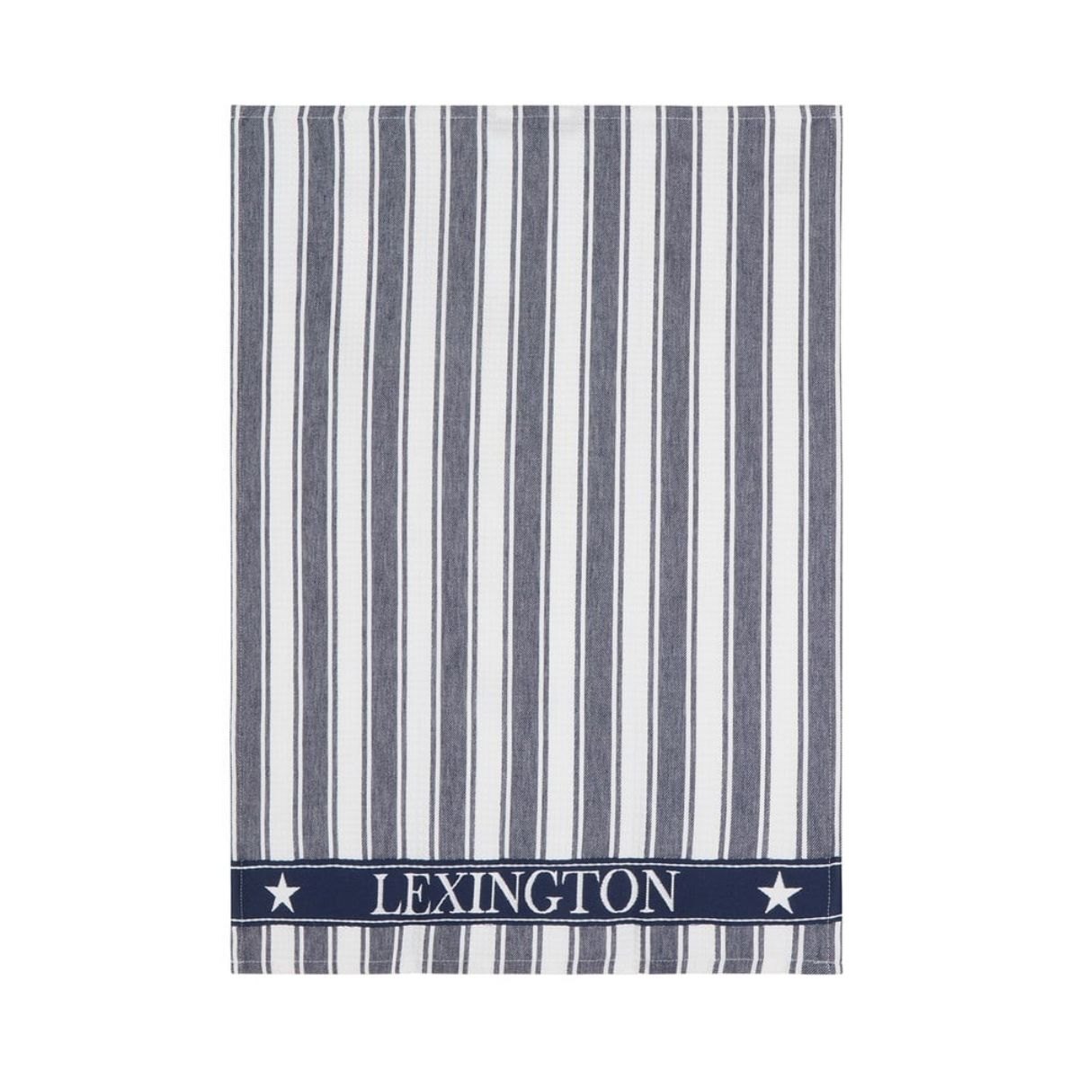 Produktbilde av Lexington Icons Striped Twill Waffle kjøkkenhåndkle - Kjoleblå og hvit