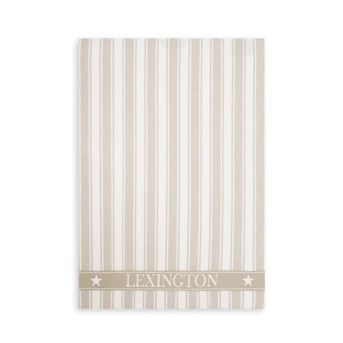 Produktbilde av Lexington Icons Striped Twill Waffle kjøkkenhåndkle - Beige og hvit