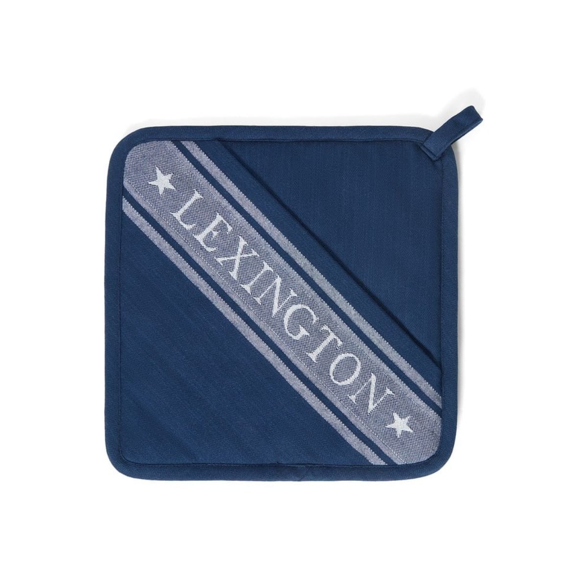 Produktbilde av Lexington Icons Star jacquard gryteklut - Kjoleblå og hvit