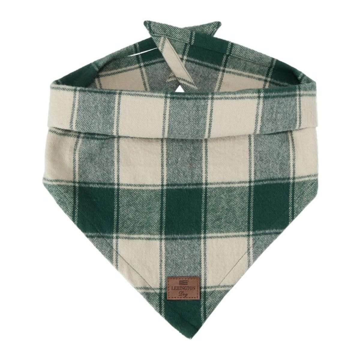 Produktbilde av Lexington Flanell bandana til hund - Beige/Grønn