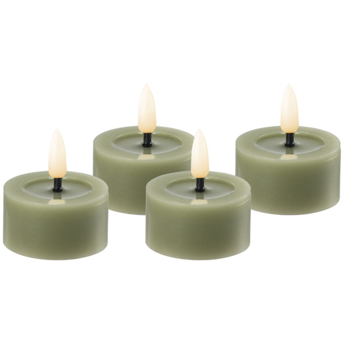 Produktbilde av Edelweiss LED Telys 4pk - Green Leaf