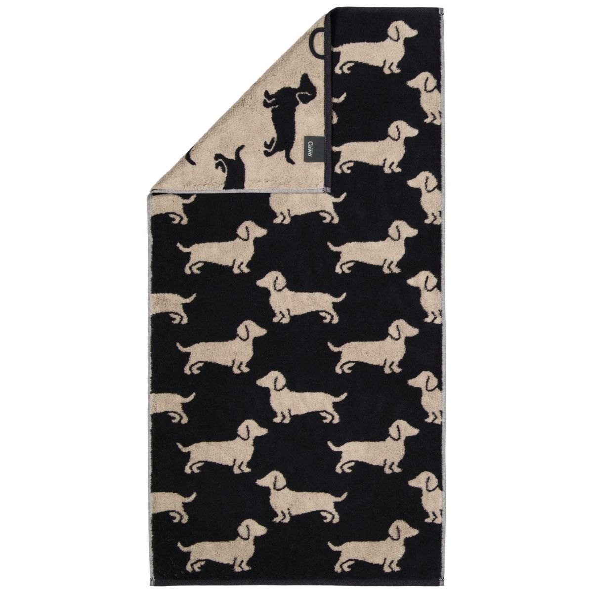 Produktbilde av Cawö We Love Dogs håndkle - Sort/Beige