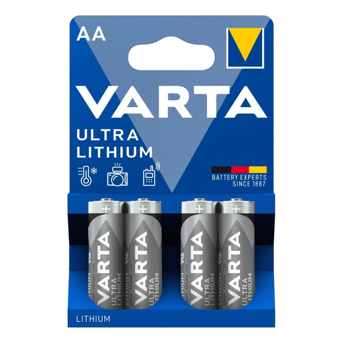 Produktbilde av Varta Ultra Lithium oppladbart batteri 4pk - AA