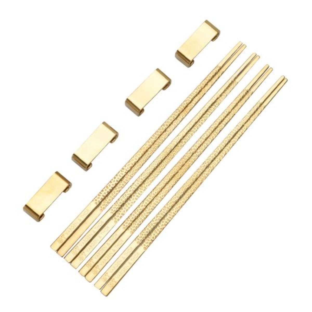 Produktbilde av Vargen & Thor Frost Kito spisepinner 4 par - Messing