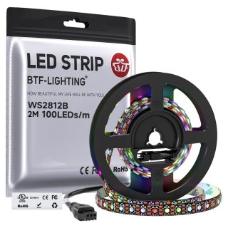 Produktbilde av BTF-Lighting WS2812B LED-stripe 100 LEDs RGB IP30 - 2 meter