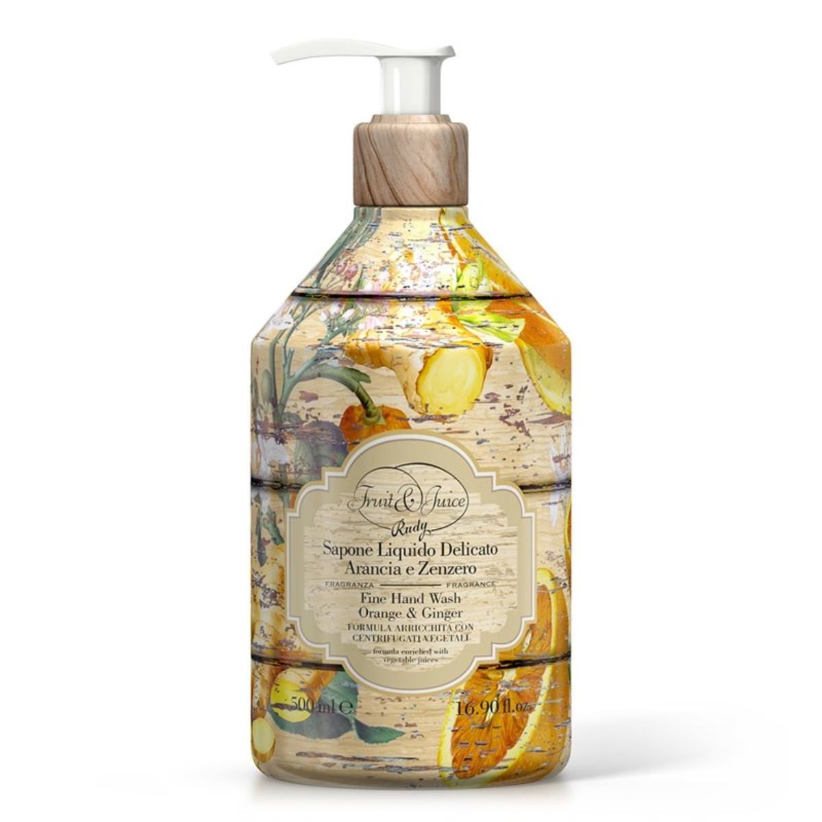 Produktbilde av Rudy Fruit & Juice flytende såpe - Orange & Ginger