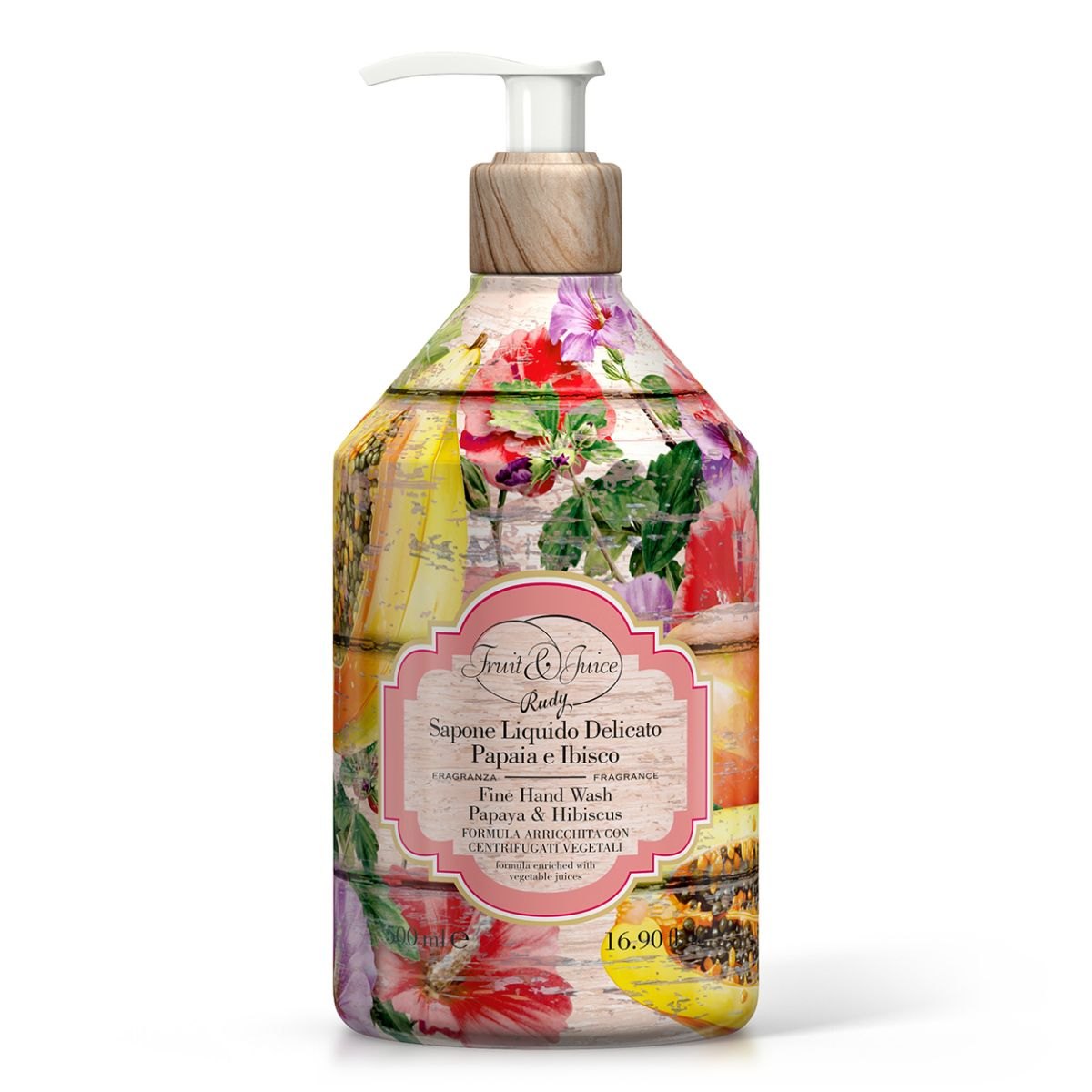 Produktbilde av Rudy Fruit & Juice flytende såpe - Papaya & Hibiscus