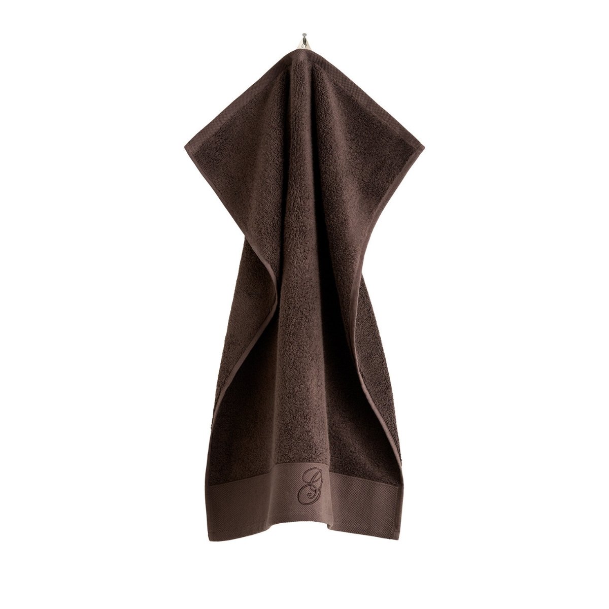 Produktbilde av GANT Brodert håndkle - Deep Brown