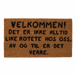 Produktbilde av Holmen dørmatte - Ikke alltid like rotete her