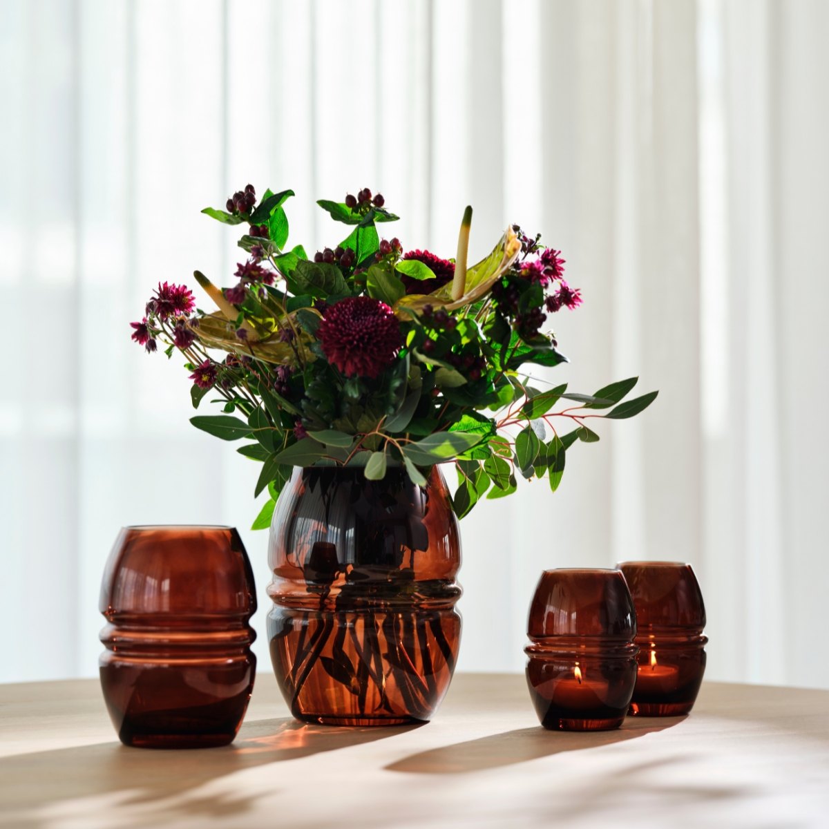 Produktbilde av Halvor Bakke The Barrel vase/lykt 15 cm - Brun