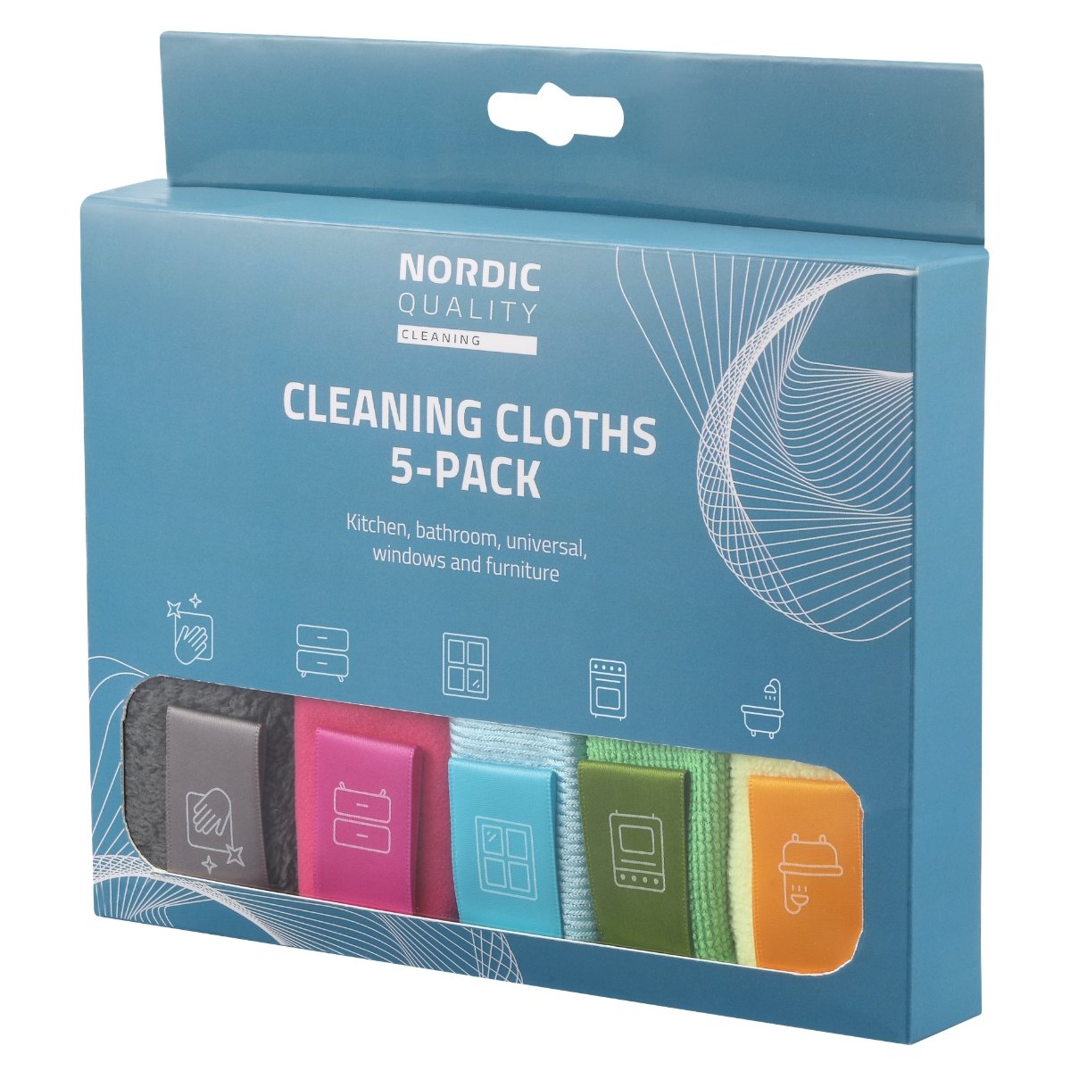 Produktbilde av Nordic Quality Cleaning Cloths - 5 pack