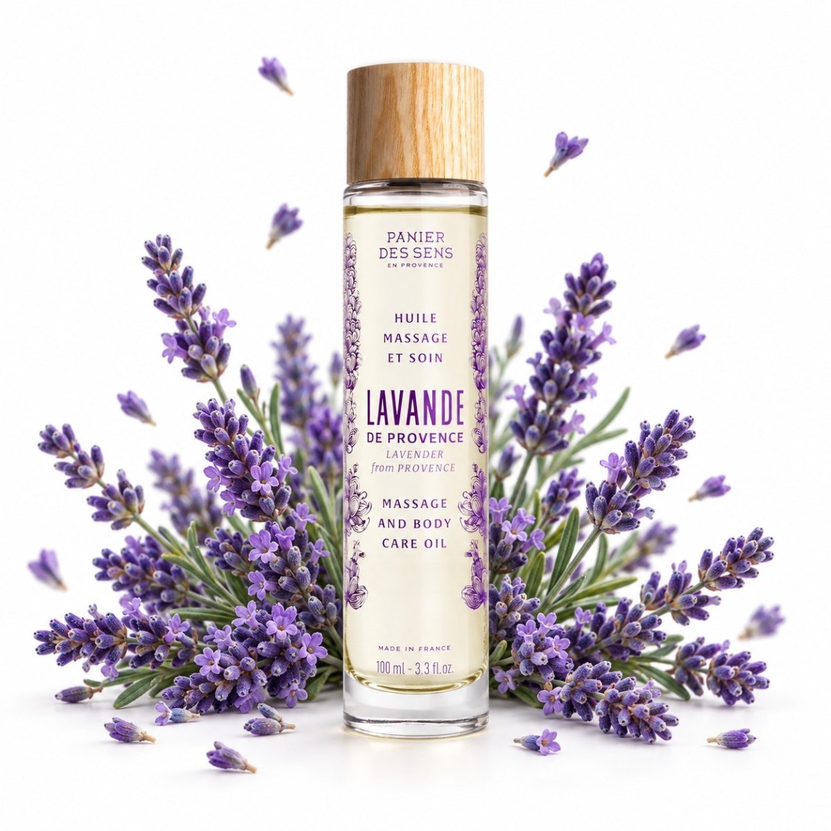 Produktbilde av Panier des Sens Iconic massasjeolje - Lavendel