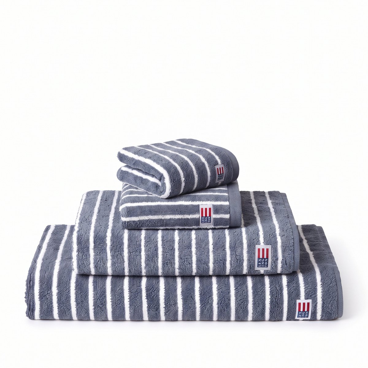Produktbilde av Lexington Original Pin Striped håndkle - Steel Blue/White